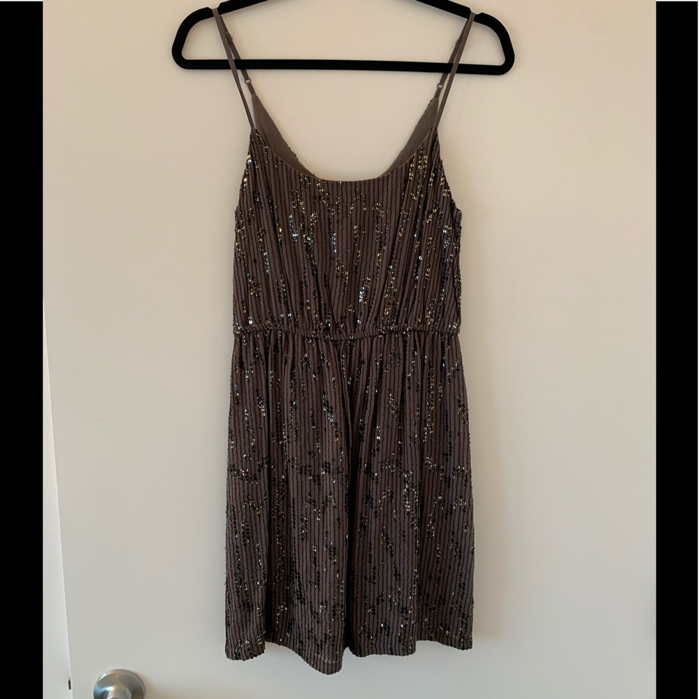 Grey Sequin Dress - M